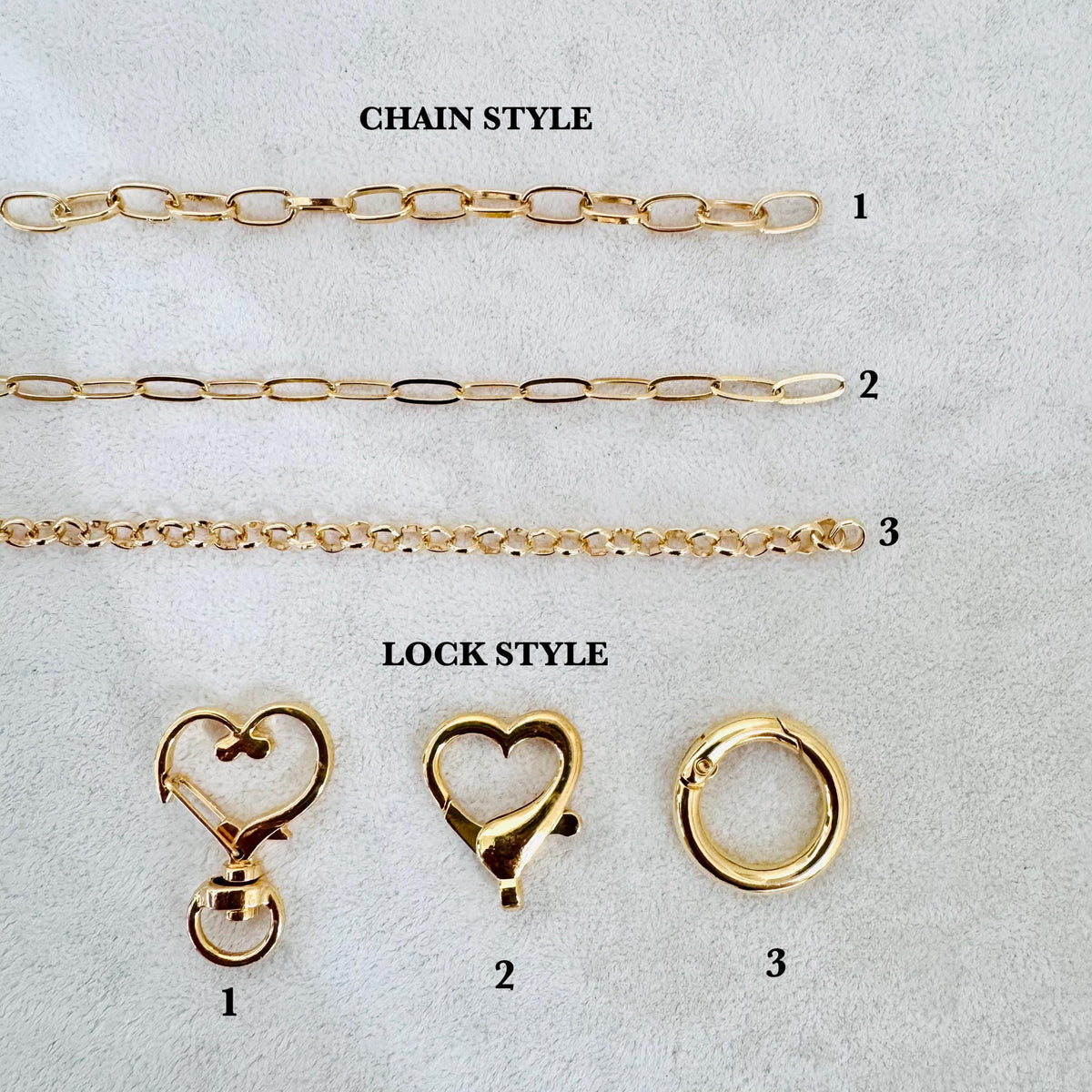Custom gold bag charm