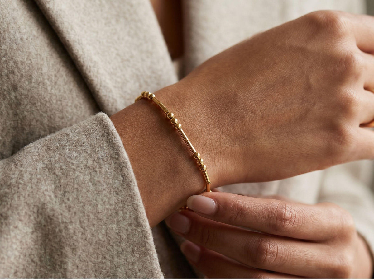 Personalized Morse code bracelet