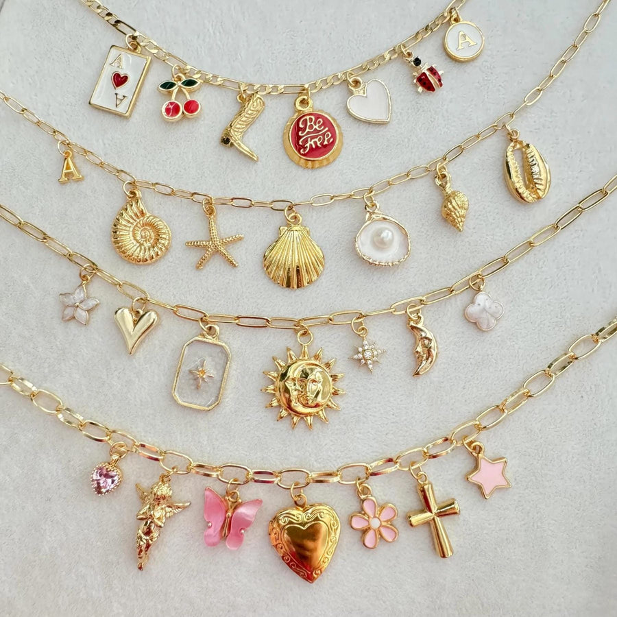Custom Gold Charm Necklace